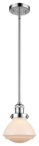 Olean 1-Light Mini Pendant, Polished Chrome, Matte White