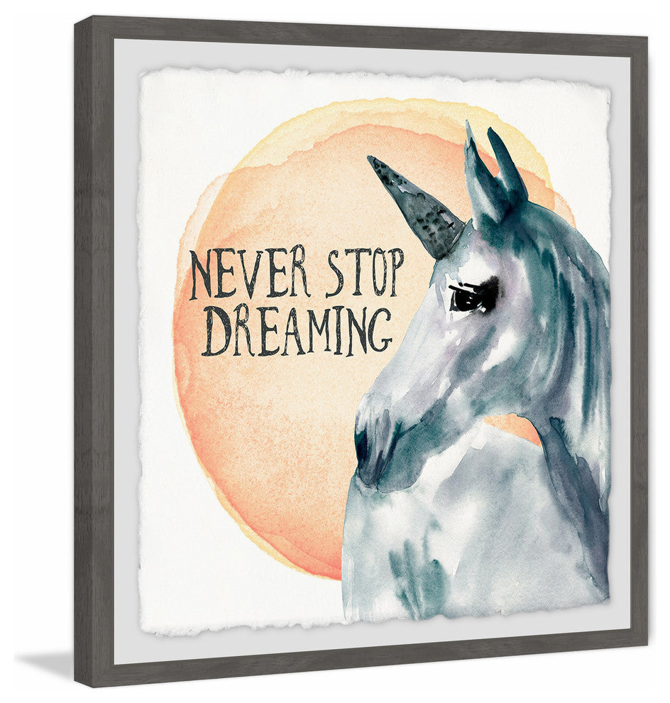 "Never Stop Dreaming" Framed Painting Print, 12"x12"