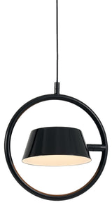 OLO RING Pendant, Black/Shiny Black