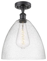 Innovations 516-1C-BK-GBD-124 1 Light Semi-Flush Mount, Matte Black