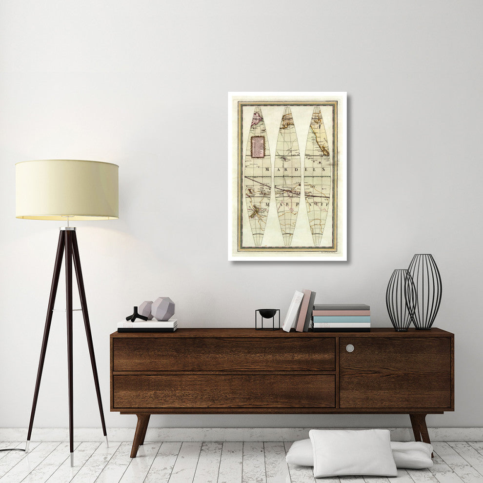 "Globo Terrestre II, 1792" Paper Print by Giovanni Maria Cassini, 30"x42"