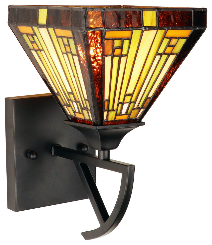 Innes Mission-Style 1-Light Wall Sconce 6" Shade