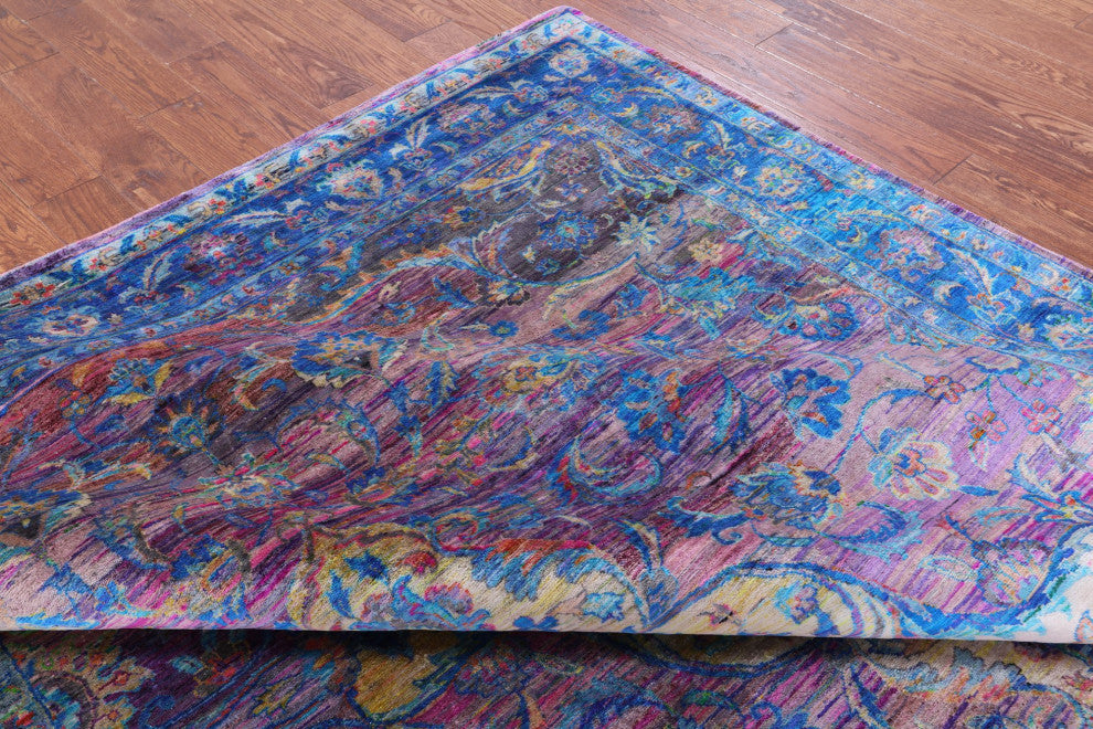 Persian Hand-Knotted Silk Rug 7' 11" X 9' 9" Q6801