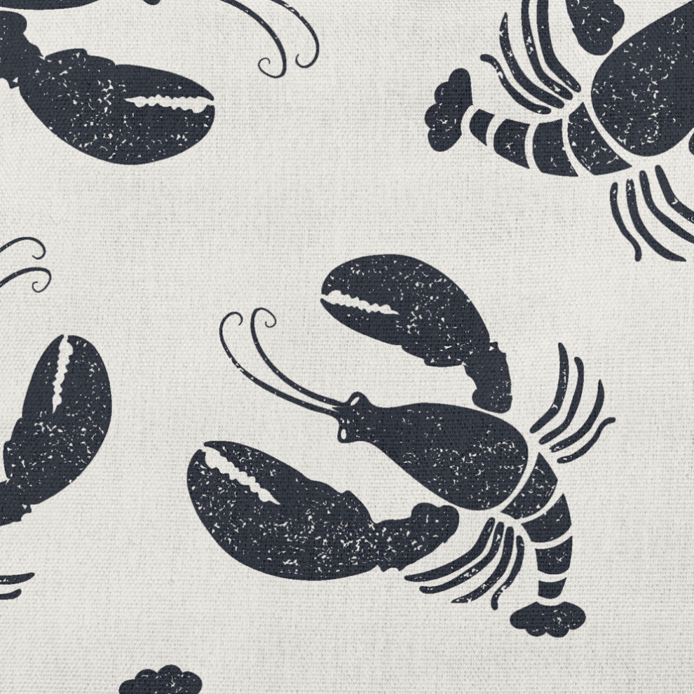 16x16" Lobster Fest Nautical Decorative Indoor Pillow, Shark Blue