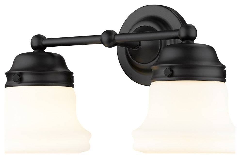 Zlite 735-2V-MB 2-Light Vanity, Matte Opal