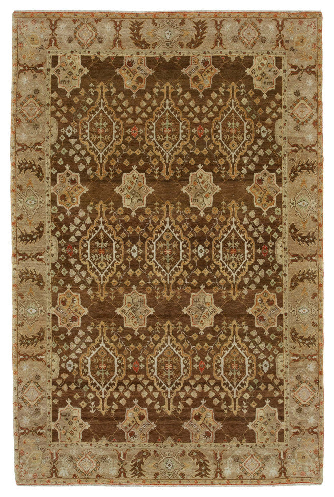 New Hand Knotted All Wool Oushak Rug 5' 11" x 8' 11", 71 in. x 107 in.