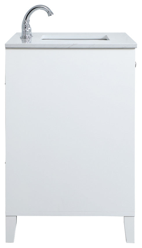 36" Single Bathroom Vanity, White