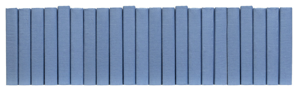 Decorative Books - Sky Linen Wrapped - Blue Books By The Foot