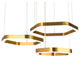Hexagon combined ring lamps for living room, dining room, bedroom., 32x39x47''