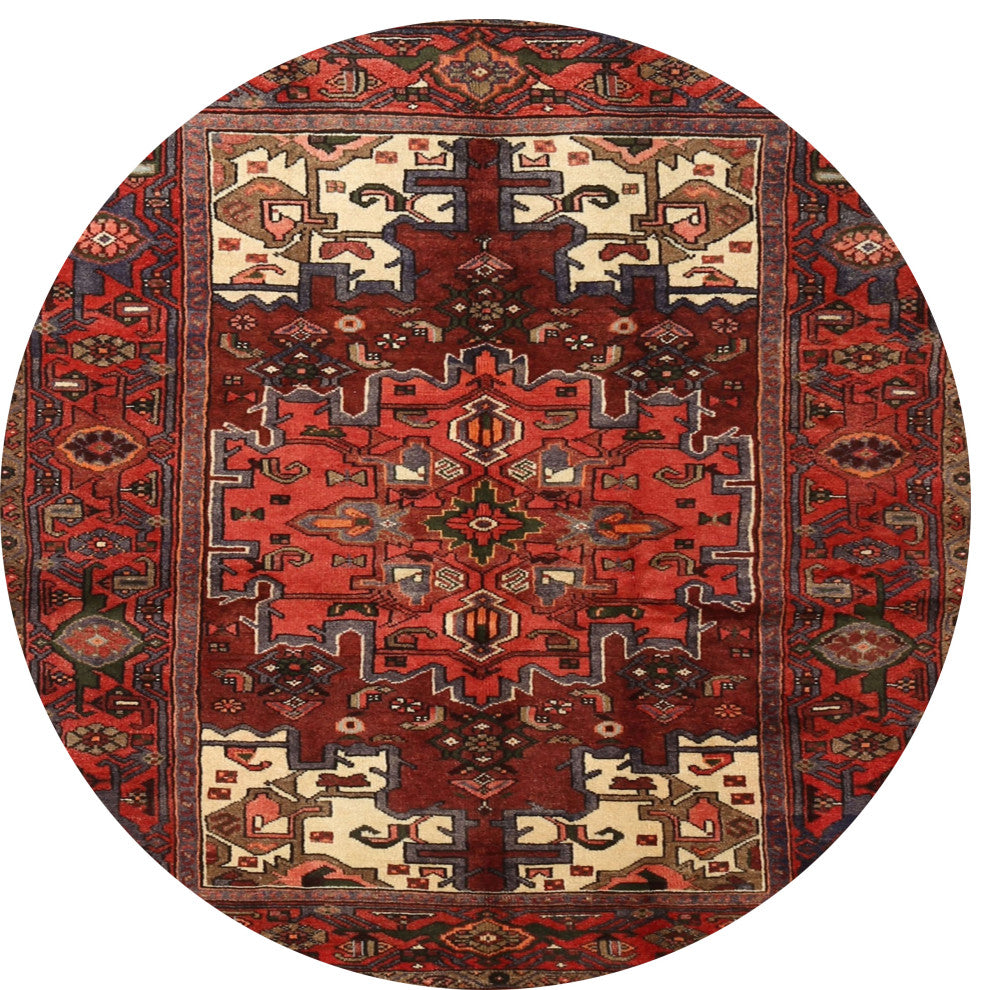 Ahgly Company Indoor Round Traditional Area Rugs, 4' Round