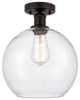 Innovations 616-1F-OB-G124-10 1 Light Semi-Flush Mount, Oil Rubbed Bronze