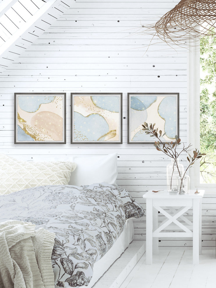 Abandoned Coast Triptych, 3-Piece Set, 18x18 Panels