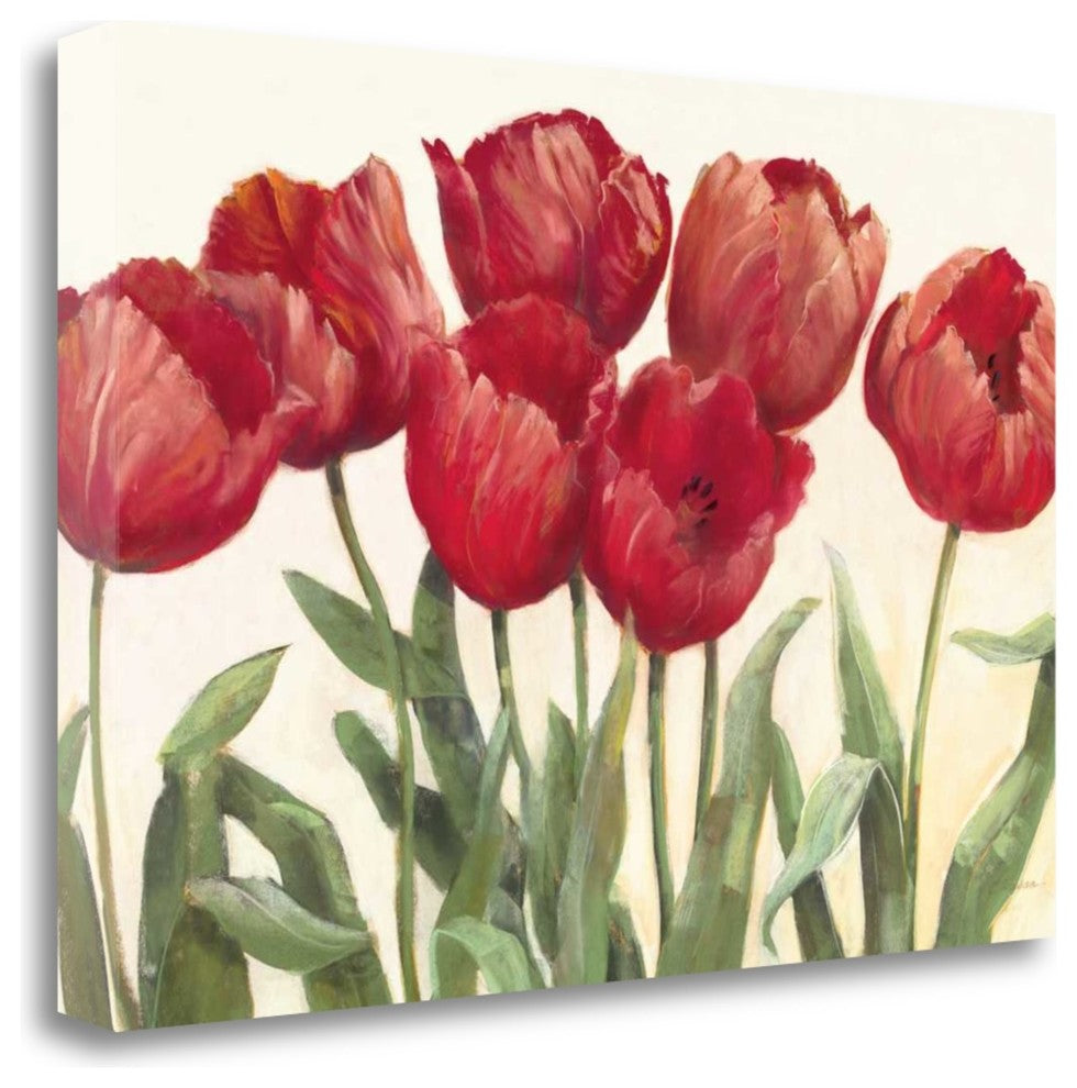 "Ruby Tulips Wag" By Carol Rowan, Giclee Print on Gallery Wrap Canvas