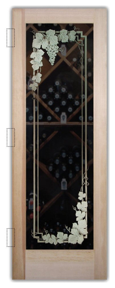 Wine Door - Vineyard Grapes Garland - Douglas Fir (stain grade) - 30" x 96"...