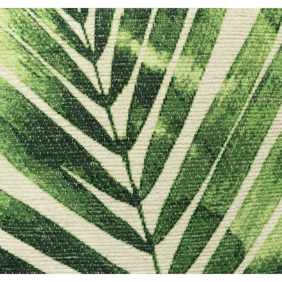 Green Machine Woven with Tassels Parrish Throw Pillow, 20" x 20"
