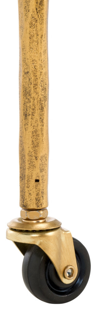 Safavieh Couture Isabellina Metal Bar Cart, Brass/Clear