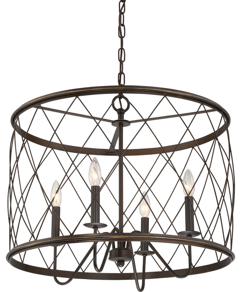 Quoizel RDY2823PN Four Light Pendant Dury Palladian Bronze