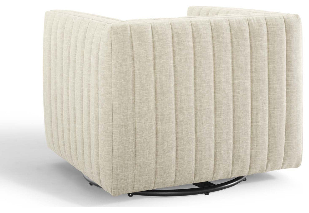 Tufted Armchair Accent Chair, Fabric, Beige, Modern, Living Lounge Hospitality