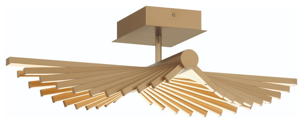 Seraph 1 Light 24.5" Flushmount, Gold