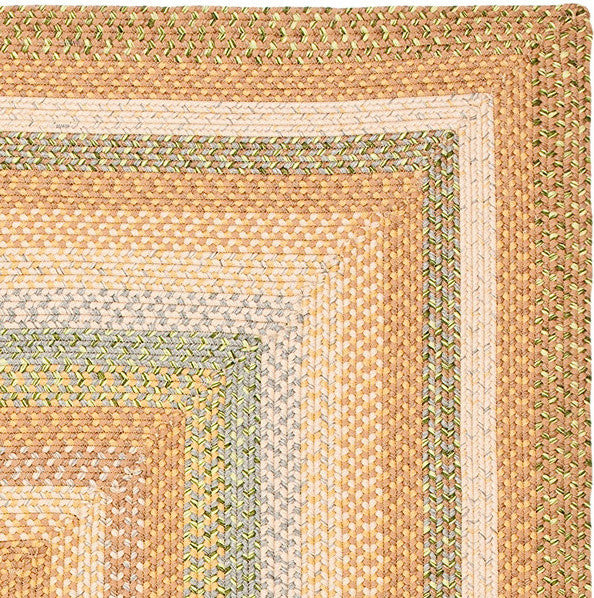 Safavieh Braided Brd314A Rug, Tan/Multi, 6'0"x6'0" Round