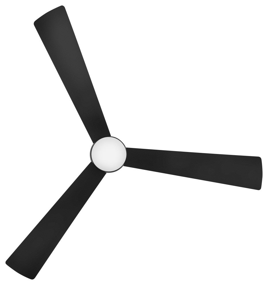 Hinkley Una LED Ceiling Fan, Matte Black, 56"
