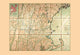 Map of the Most Inhabited Part of New England - Canvas Poster 20" x 30"