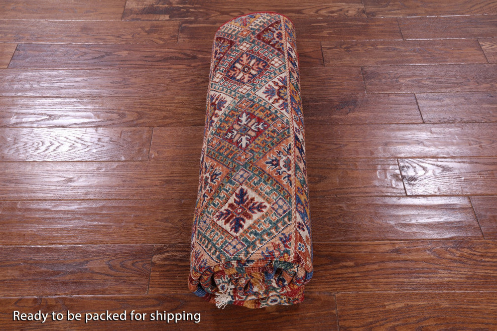 5' 6" X 7' 11" Super Kazak Khorjin Hand Knotted Rug Q10455
