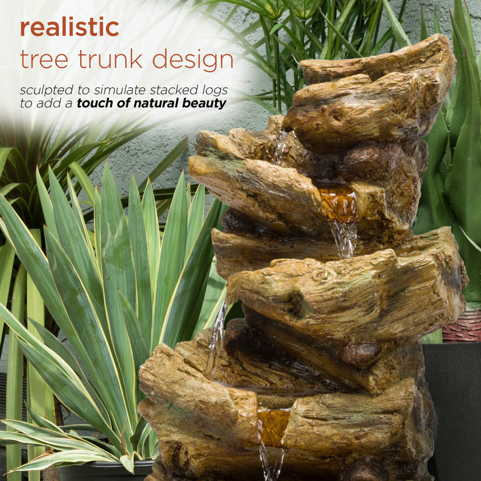 4 Tier Rainforest Waterfall Fountain with LED Lights