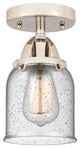Small Bell Semi-Flush Mount, Polished Nickel, Seedy, Seedy