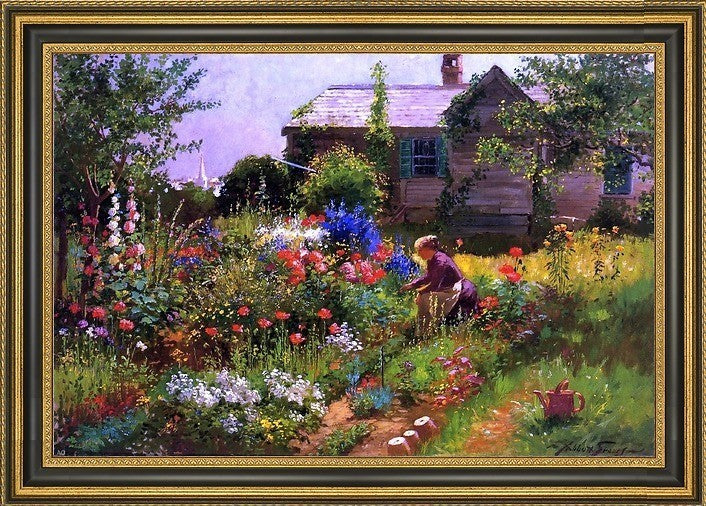Abbott Fuller Graves Near Kennebunkport Framed Premium Canvas Print, 16"x24"