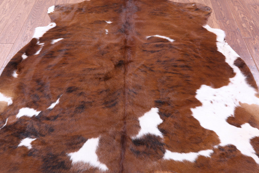Organic Natural Hair-On Cowhide Area Rug 5' 10" X 5' 7" C2042