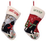 2-Peice Hooked Stocking Set, Cat and Dog