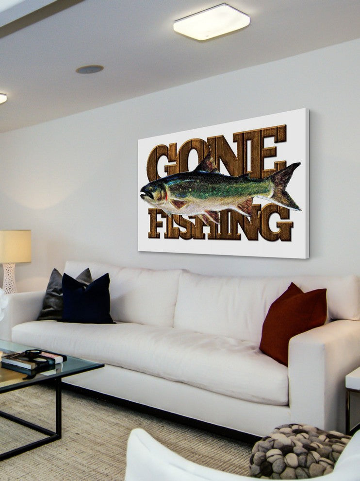 "Gone Fishing" Painting Print on Canvas by Saturday Evening Post