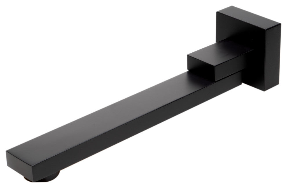Black Matte Square Foldable Tub Spout