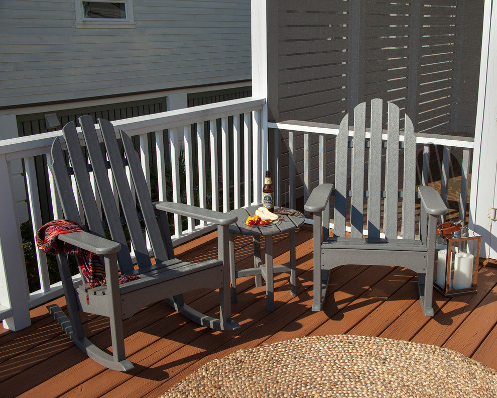 Polywood Classic Adirondack Rocking Chair, Pacific Blue