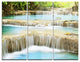 "Blue Erawan Waterfall Landscape" Photo Metal Wall Art, 3 Panels, 36"x28"