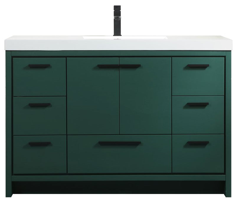 Walker 48" Single Bathroom Vanity, Green