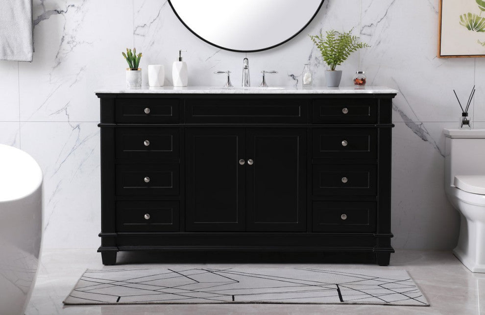 Weston Single Bathroom Vanity Set, Black, 60