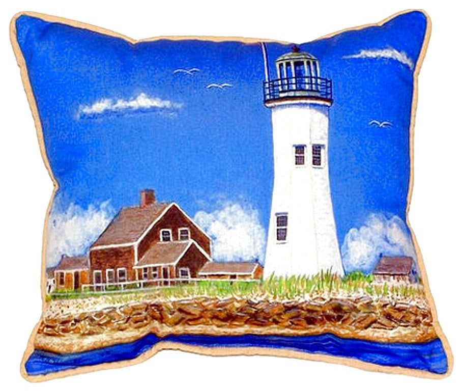 Scituate MA Lighthouse Extra Large Zippered Pillow 20x24