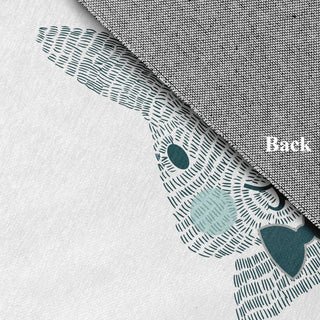 Monochrome Bunny Easter Chenille Rug, Ocean Abyss Green, 4'x6'