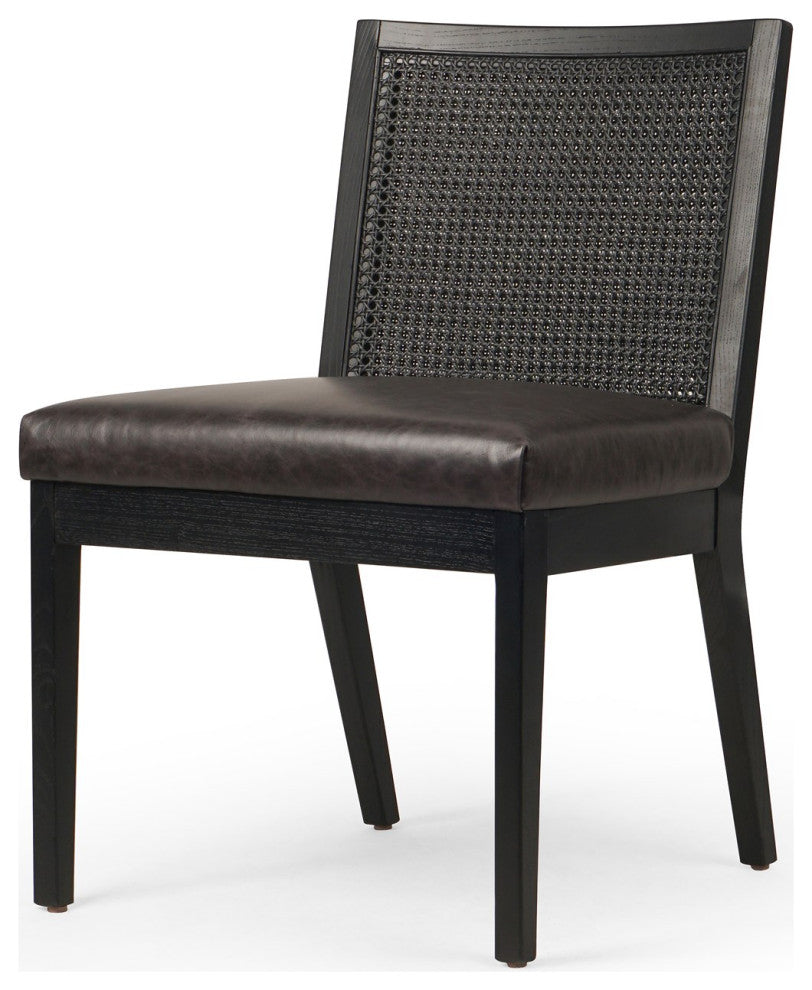 Antonia Armless Dining Chair-Black