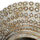 White Washed Round Peacock Mirror