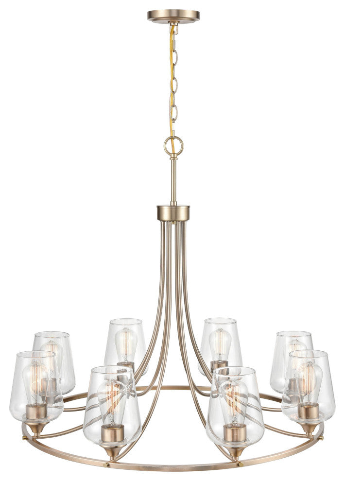 Ashford Collection 8 Light 32 in. Modern Gold Chandelier