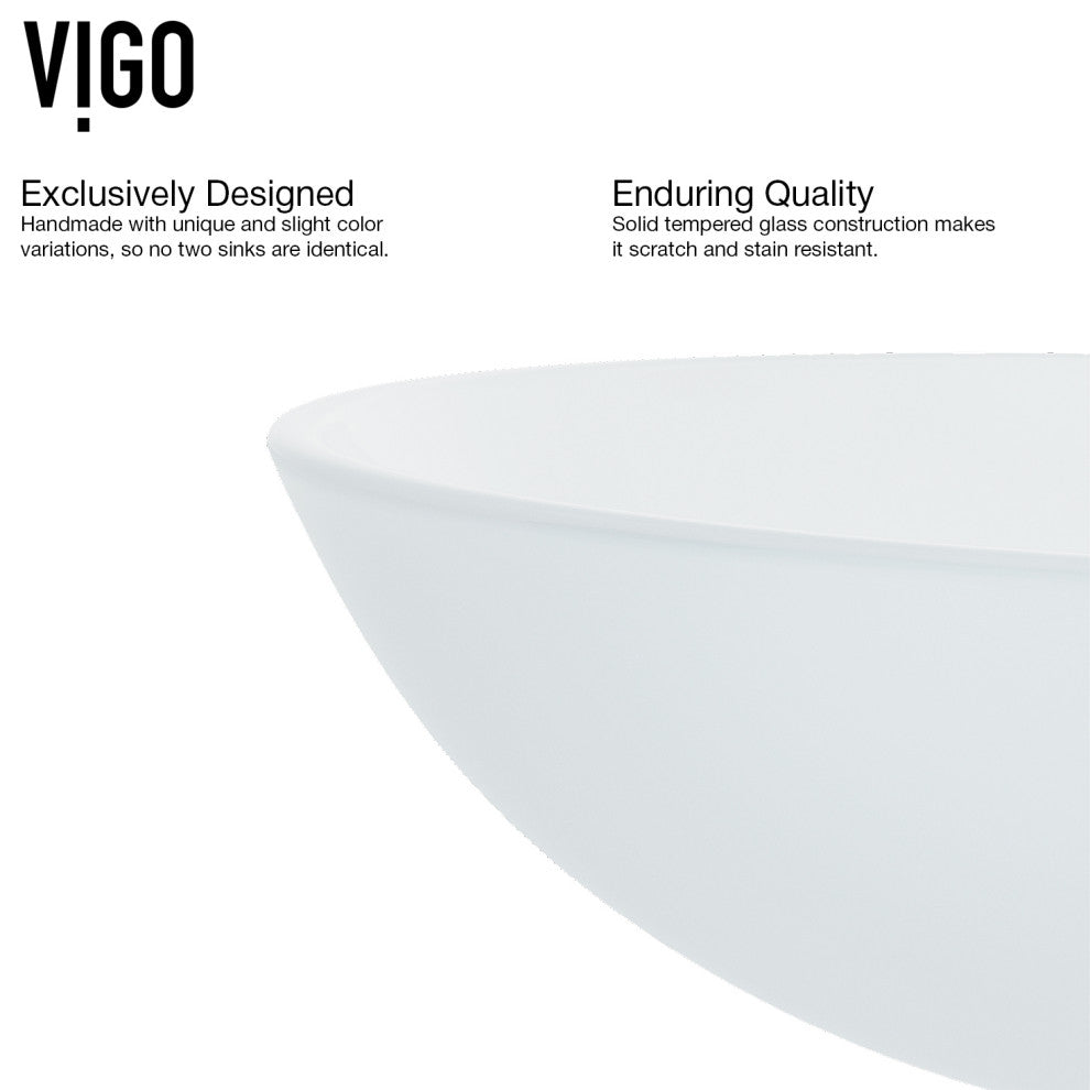 Giovanni 17"L x 17"W Glass Vessel Sink and Linus 12"H Faucet Set