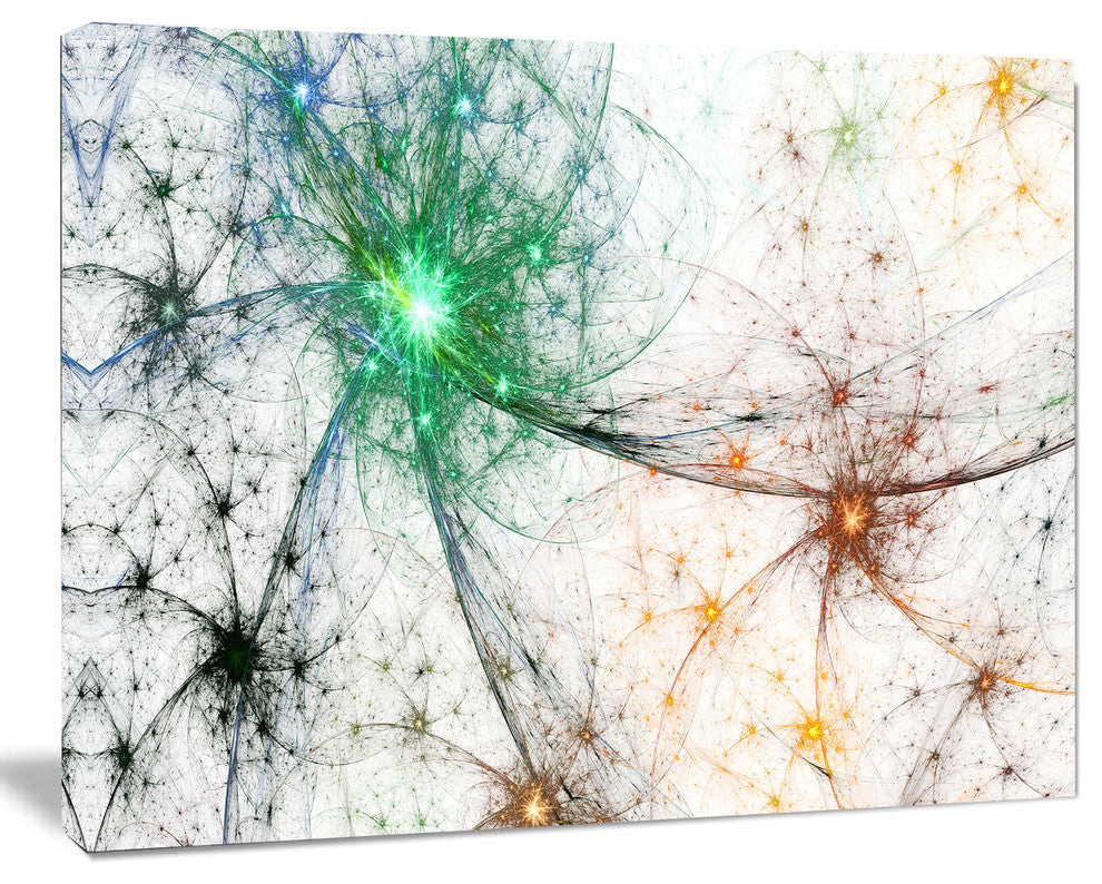 Abstract Colorful Fireworks, Abstract Canvas Art Print, 20x12