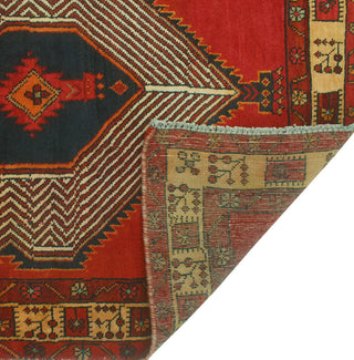 Fine Vintage Distressed Karlee Charcoal/Red Runner, 3'6x12'5