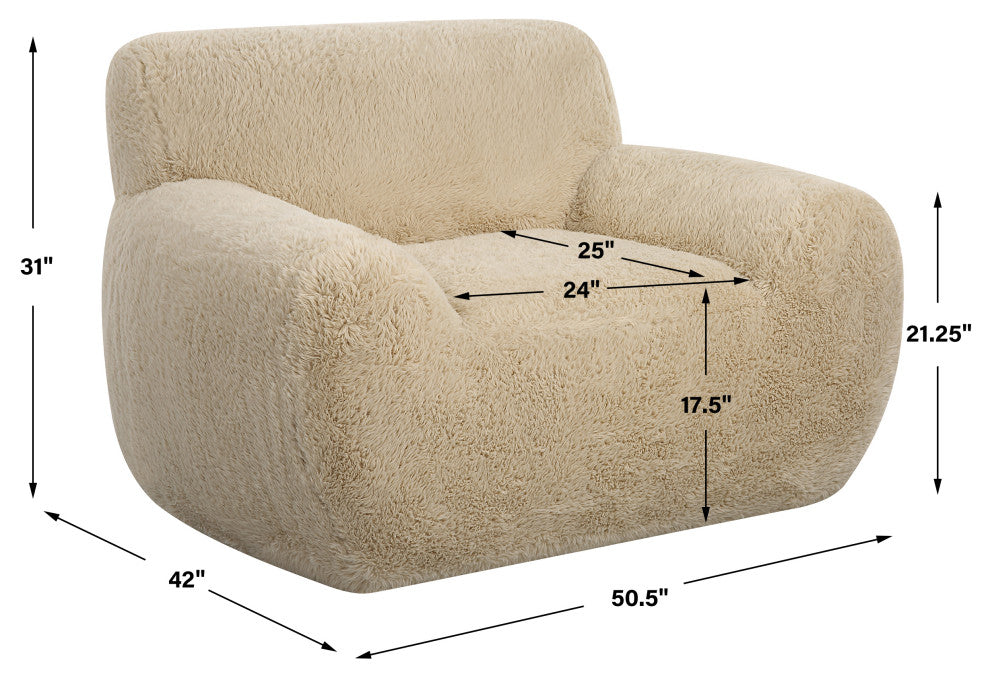 Uttermost Abide Sheepskin Accent Chair