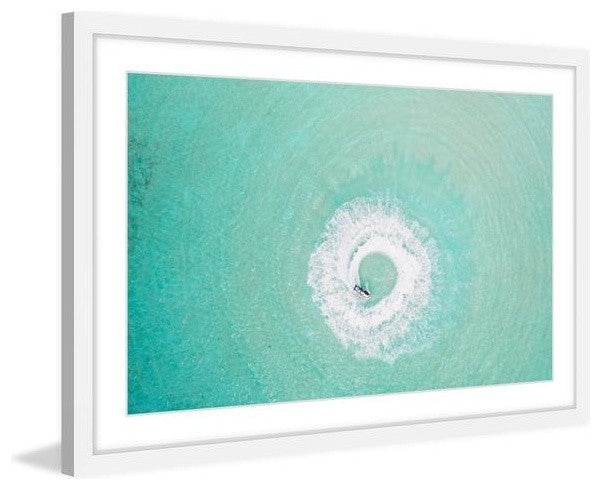 "Blue Vortex" Framed Painting Print, 18"x12"