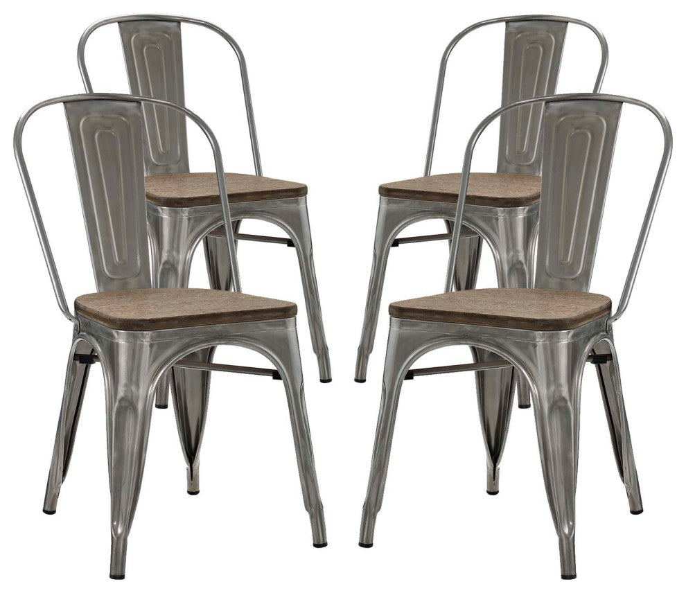 GunMetal Promenade Dining Side Chair Set of 4