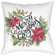 Laural Home Christmas Poinsettias 18" X 18" Indoor Decorative Pillow